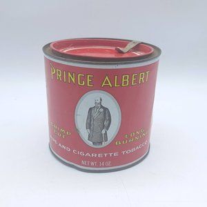 Vintage Metal Prince Albert Crimp Cut Tobacco 14 Ounce Can